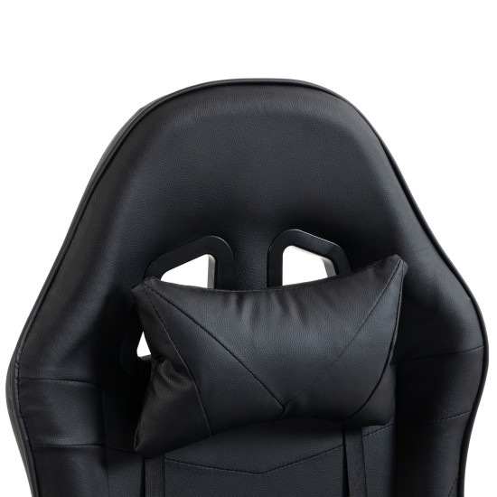 Καρεκλα gaming stratus hm1231.01 μαυρο pvc--με μαξiλαρακια μεσησ/κεφαλησ 62x62x119υεκ **
