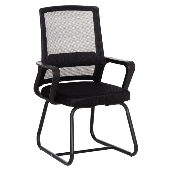ΚΑΡΕΚΛΑ ΕΠΙΣΚΕΠΤΗ CASTER HM1228.01 PP--MESH--ΜΕΤΑΛΛΟ ΜΑΥΡΟ 46x52x94Υεκ - 2τεμ **