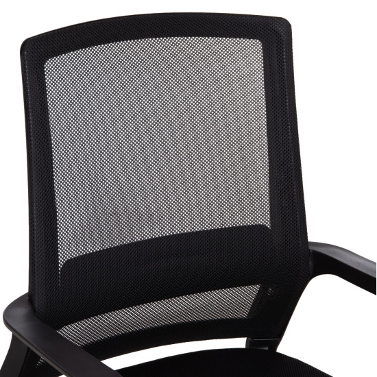 ΚΑΡΕΚΛΑ ΕΠΙΣΚΕΠΤΗ CASTER HM1228.01 PP--MESH--ΜΕΤΑΛΛΟ ΜΑΥΡΟ 46x52x94Υεκ - 2τεμ **