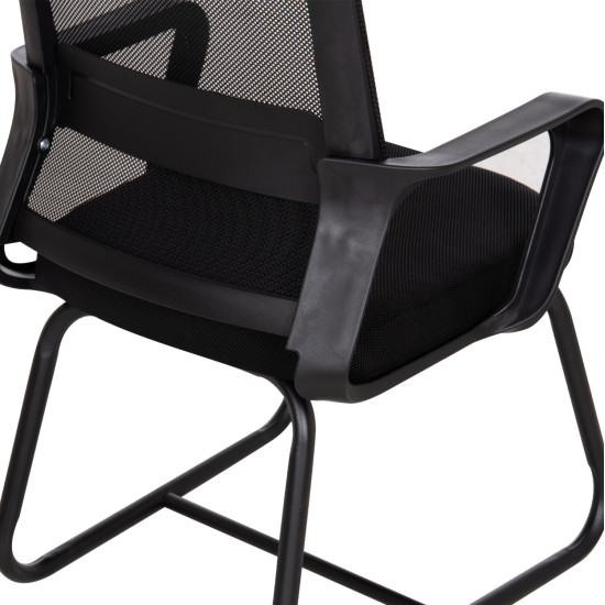 ΚΑΡΕΚΛΑ ΕΠΙΣΚΕΠΤΗ CASTER HM1228.01 PP--MESH--ΜΕΤΑΛΛΟ ΜΑΥΡΟ 46x52x94Υεκ - 2τεμ **