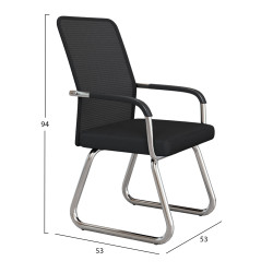 ΚΑΡΕΚΛΑ ΕΠΙΣΚΕΠΤΗ STED HM1232.01 ΜΑΥΡO MESH--ΠΟΔΙΑ/ΜΠΡΑΤΣΑ ΧΡΩΜΙΟΥ 55x59x89Υεκ - 2τεμ **