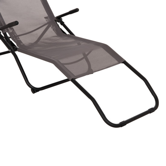 Ξαπλωστρα κουνιστη swingsand hm6553.01 γκρι textilene--μαυρο μεταλλο 143x60x94υεκ ** Ξαπλωστρα κουνιστη swingsand hm6553.01 γκρι textilene--μαυρο μεταλλο 143x60x94υεκ **