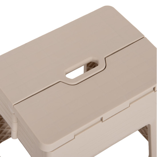 Σκαμπο πολυπροπυλενιου πτυσσομενο solis hm18392.02 κρεμ 30x25x30υεκ. **