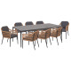 Σετ τραπεζαριασ 9τμχ stad hm10865.01 γκρι αλουμινιο-sintered stone top-olefin **