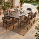 Σετ τραπεζαριασ 9τμχ stad hm10865.01 γκρι αλουμινιο-sintered stone top-olefin **