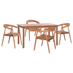 Σετ τραπεζαριασ εξ.χωρου 5τμχ ebenizer hm10915 ξυλο teak σε φυσικο **