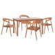 Σετ τραπεζαριασ εξ.χωρου 5τμχ ebenizer hm10915 ξυλο teak σε φυσικο **