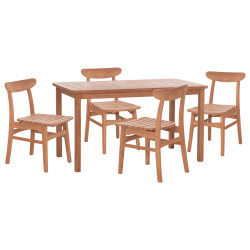 Σετ τραπεζαριασ εξ.χωρου 5τμχ robbie ημ10926 ξυλο teak σε φυσικο **