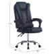 Καρεκλα γραφειου διευθυντικη kyron hm1221.01 μαυρo pu--βαση χρωμιου 65x46x112υεκ **