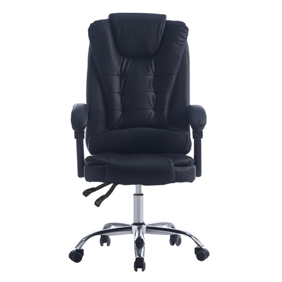 Καρεκλα γραφειου διευθυντικη kyron hm1221.01 μαυρo pu--βαση χρωμιου 65x46x112υεκ **