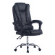 Καρεκλα γραφειου διευθυντικη kyron hm1221.01 μαυρo pu--βαση χρωμιου 65x46x112υεκ **