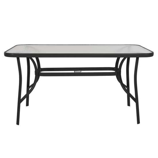 Σετ τραπεζαριασ 5τμχ bruno hm10894.03 μεταλλο & textilene-- μαυρο **