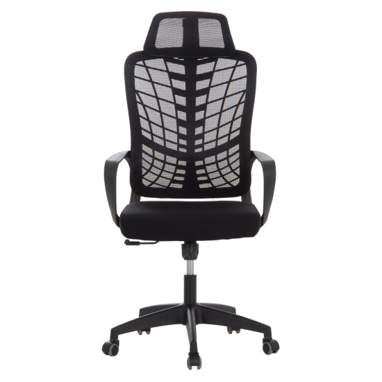 Καρεκλα γραφειου elvar hm1219.01 μαυρo mesh--βαση πολυπροπυλενιου 63x56x125υεκ **