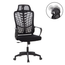 Καρεκλα γραφειου elvar hm1219.01 μαυρo mesh--βαση πολυπροπυλενιου 63x56x125υεκ **