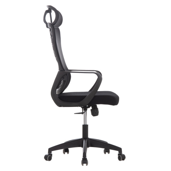Καρεκλα γραφειου elvar hm1219.01 μαυρo mesh--βαση πολυπροπυλενιου 63x56x125υεκ **
