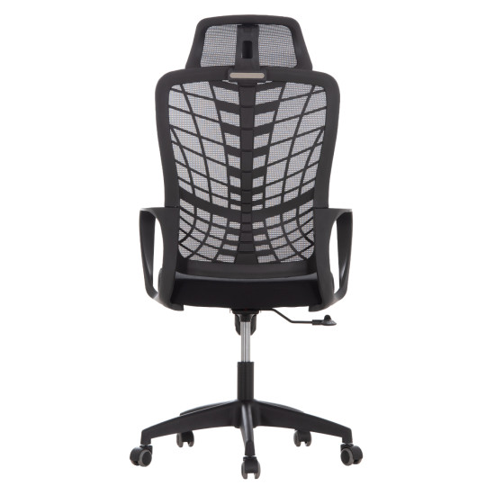 Καρεκλα γραφειου elvar hm1219.01 μαυρo mesh--βαση πολυπροπυλενιου 63x56x125υεκ **