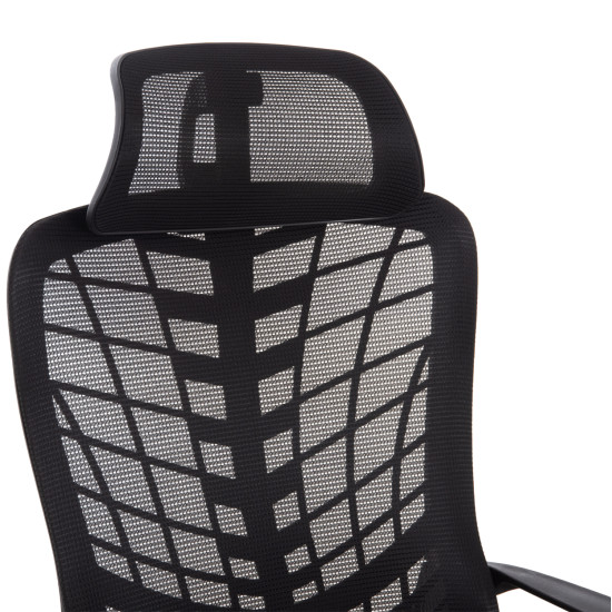 Καρεκλα γραφειου elvar hm1219.01 μαυρo mesh--βαση πολυπροπυλενιου 63x56x125υεκ **