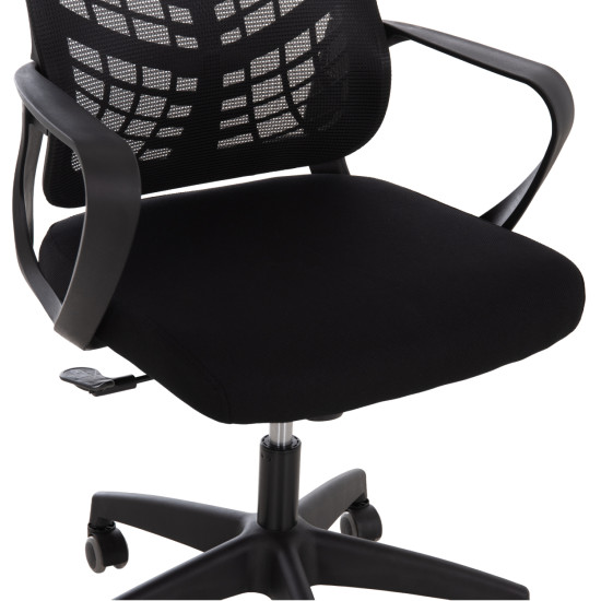 Καρεκλα γραφειου elvar hm1219.01 μαυρo mesh--βαση πολυπροπυλενιου 63x56x125υεκ **