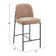 ΣΚΑΜΠΟ ΜΠΑΡ ΜΕΣ.ΥΨΟΥΣ MANIDO HM18427.02 TAUPE ΥΦΑΣΜΑ-ΜΕΤΑΛ.ΜΑΥΡΟΣ ΣΚΕΛΕΤΟΣ 45x55x92Υεκ - 2τεμ **