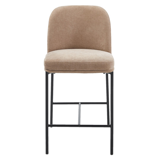 ΣΚΑΜΠΟ ΜΠΑΡ ΜΕΣ.ΥΨΟΥΣ MANIDO HM18427.02 TAUPE ΥΦΑΣΜΑ-ΜΕΤΑΛ.ΜΑΥΡΟΣ ΣΚΕΛΕΤΟΣ 45x55x92Υεκ - 2τεμ **