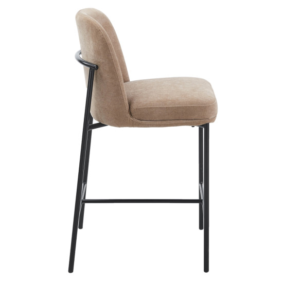 ΣΚΑΜΠΟ ΜΠΑΡ ΜΕΣ.ΥΨΟΥΣ MANIDO HM18427.02 TAUPE ΥΦΑΣΜΑ-ΜΕΤΑΛ.ΜΑΥΡΟΣ ΣΚΕΛΕΤΟΣ 45x55x92Υεκ - 2τεμ **