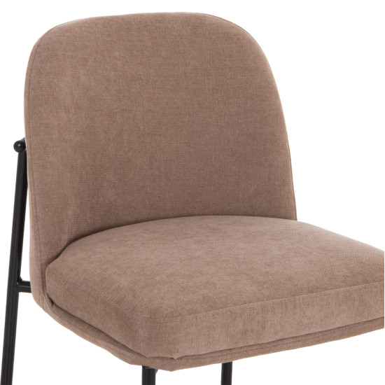 ΣΚΑΜΠΟ ΜΠΑΡ ΜΕΣ.ΥΨΟΥΣ MANIDO HM18427.02 TAUPE ΥΦΑΣΜΑ-ΜΕΤΑΛ.ΜΑΥΡΟΣ ΣΚΕΛΕΤΟΣ 45x55x92Υεκ - 2τεμ **