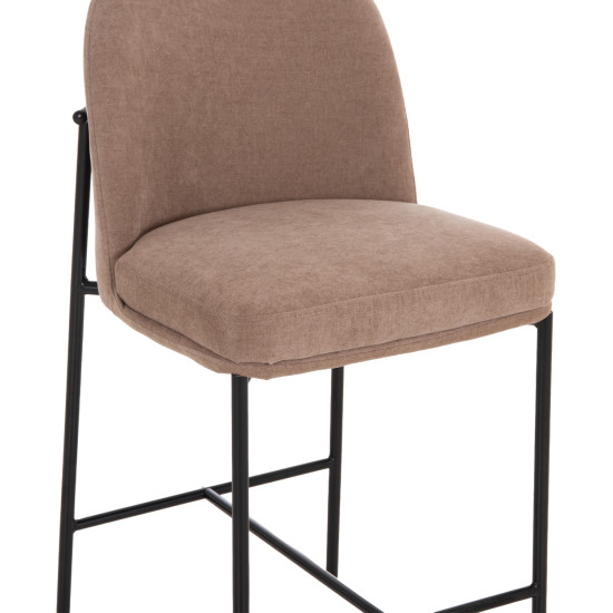 ΣΚΑΜΠΟ ΜΠΑΡ ΜΕΣ.ΥΨΟΥΣ MANIDO HM18427.02 TAUPE ΥΦΑΣΜΑ-ΜΕΤΑΛ.ΜΑΥΡΟΣ ΣΚΕΛΕΤΟΣ 45x55x92Υεκ - 2τεμ **