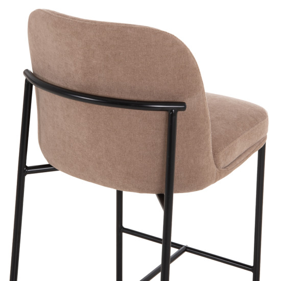 ΣΚΑΜΠΟ ΜΠΑΡ ΜΕΣ.ΥΨΟΥΣ MANIDO HM18427.02 TAUPE ΥΦΑΣΜΑ-ΜΕΤΑΛ.ΜΑΥΡΟΣ ΣΚΕΛΕΤΟΣ 45x55x92Υεκ - 2τεμ **