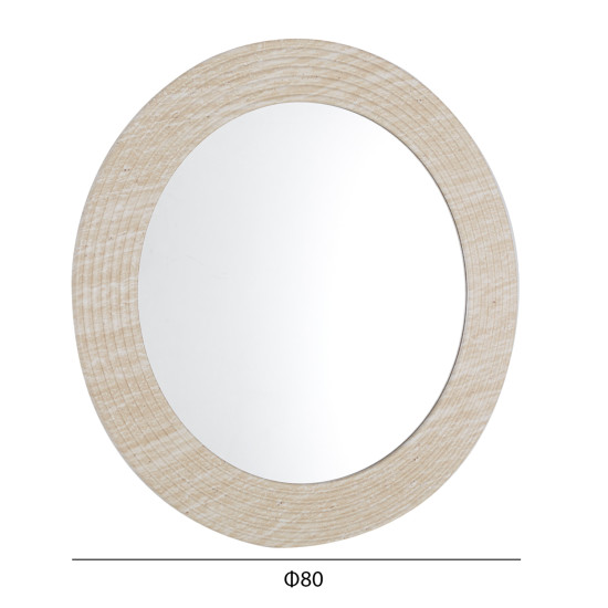 Καθρεπτησ τοιχου fonte hm4880 πλαισιο mdf με pvc σε χρωματισμο τραβερτινασ φ80εκ. **