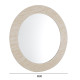 Καθρεπτησ τοιχου fonte hm4880 πλαισιο mdf με pvc σε χρωματισμο τραβερτινασ φ80εκ. **