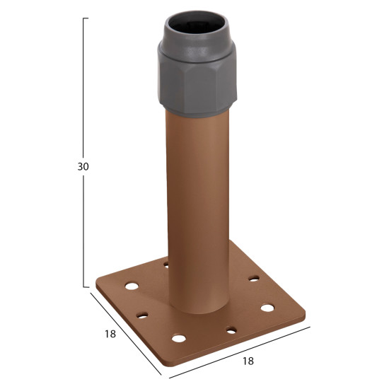 Βαση ομπρελασ αλουμινιου hm6607.02 heat transfer αλουμινιο 18x18x30υεκ. **