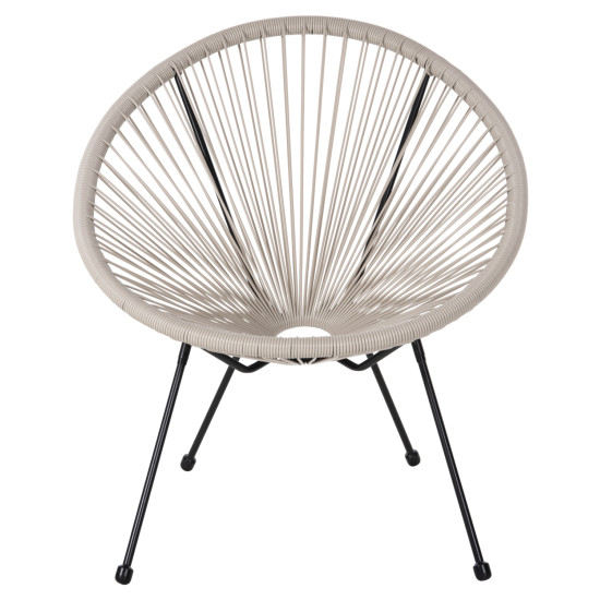 Σετ εξωτερικου χωρου 3τμχ acapulco hm11861.03 p.e.rattan εκρου-μεταλλο σε μαυρο ** Σετ εξωτερικου χωρου 3τμχ acapulco hm11861.03 p.e.rattan εκρου-μεταλλο σε μαυρο **