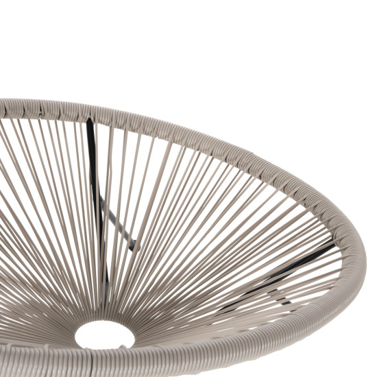 Σετ εξωτερικου χωρου 3τμχ acapulco hm11861.03 p.e.rattan εκρου-μεταλλο σε μαυρο ** Σετ εξωτερικου χωρου 3τμχ acapulco hm11861.03 p.e.rattan εκρου-μεταλλο σε μαυρο **