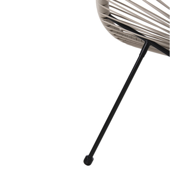 Σετ εξωτερικου χωρου 3τμχ acapulco hm11861.03 p.e.rattan εκρου-μεταλλο σε μαυρο ** Σετ εξωτερικου χωρου 3τμχ acapulco hm11861.03 p.e.rattan εκρου-μεταλλο σε μαυρο **