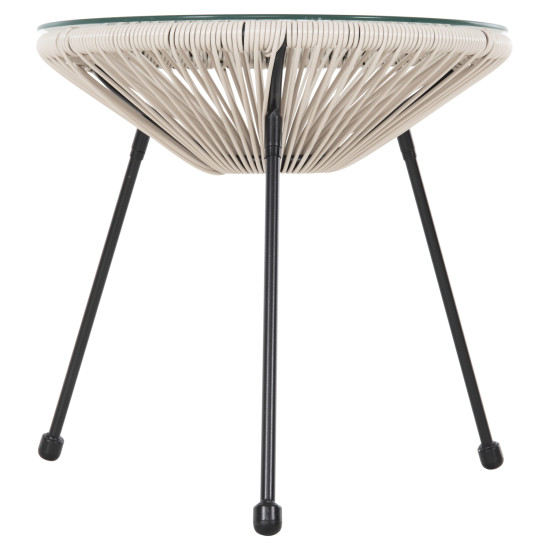 Σετ εξωτερικου χωρου 3τμχ acapulco hm11861.03 p.e.rattan εκρου-μεταλλο σε μαυρο ** Σετ εξωτερικου χωρου 3τμχ acapulco hm11861.03 p.e.rattan εκρου-μεταλλο σε μαυρο **