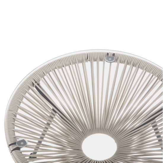 Σετ εξωτερικου χωρου 3τμχ acapulco hm11861.03 p.e.rattan εκρου-μεταλλο σε μαυρο ** Σετ εξωτερικου χωρου 3τμχ acapulco hm11861.03 p.e.rattan εκρου-μεταλλο σε μαυρο **