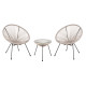 Σετ εξωτερικου χωρου 3τμχ acapulco hm11861.03 p.e.rattan εκρου-μεταλλο σε μαυρο ** Σετ εξωτερικου χωρου 3τμχ acapulco hm11861.03 p.e.rattan εκρου-μεταλλο σε μαυρο **
