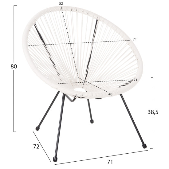 Σετ εξωτερικου χωρου 3τμχ acapulco hm11861.12 p.e.rattan λευκο-μεταλλο σε μαυρο ** Σετ εξωτερικου χωρου 3τμχ acapulco hm11861.12 p.e.rattan λευκο-μεταλλο σε μαυρο **