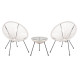 Σετ εξωτερικου χωρου 3τμχ acapulco hm11861.12 p.e.rattan λευκο-μεταλλο σε μαυρο ** Σετ εξωτερικου χωρου 3τμχ acapulco hm11861.12 p.e.rattan λευκο-μεταλλο σε μαυρο **