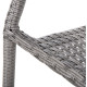 Σετ τραπεζαριασ εξ.χωρου 5τμχ morner hm21008 μεταλλο & wicker σε γκρι **