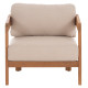 Πολυθρονα lounge εξ.χωρου solara hm6513 ξυλο ακακιασ φυσικο-μαξιλαρια εκρου 75x70x75υεκ **