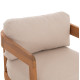 Πολυθρονα lounge εξ.χωρου solara hm6513 ξυλο ακακιασ φυσικο-μαξιλαρια εκρου 75x70x75υεκ **