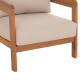 Πολυθρονα lounge εξ.χωρου solara hm6513 ξυλο ακακιασ φυσικο-μαξιλαρια εκρου 75x70x75υεκ **
