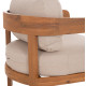 Πολυθρονα lounge εξ.χωρου solara hm6513 ξυλο ακακιασ φυσικο-μαξιλαρια εκρου 75x70x75υεκ **