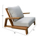 Πολυθρονα lounge mirex hm6641 ξυλο ακακιασ φυσικο-εκρου μαξιλαρια 80x96x62υεκ **
