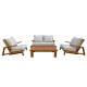 Πολυθρονα lounge mirex hm6641 ξυλο ακακιασ φυσικο-εκρου μαξιλαρια 80x96x62υεκ **