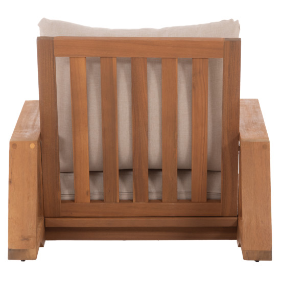 Πολυθρονα lounge mirex hm6641 ξυλο ακακιασ φυσικο-εκρου μαξιλαρια 80x96x62υεκ **