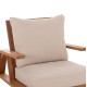 Πολυθρονα lounge mirex hm6641 ξυλο ακακιασ φυσικο-εκρου μαξιλαρια 80x96x62υεκ **