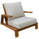 Πολυθρονα lounge mirex hm6641 ξυλο ακακιασ φυσικο-εκρου μαξιλαρια 80x96x62υεκ **