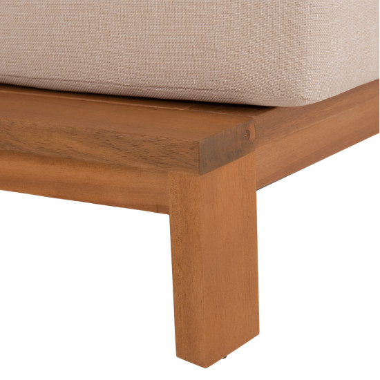 Πολυθρονα lounge mirex hm6641 ξυλο ακακιασ φυσικο-εκρου μαξιλαρια 80x96x62υεκ **